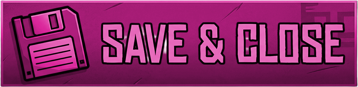 Save and Close Settings